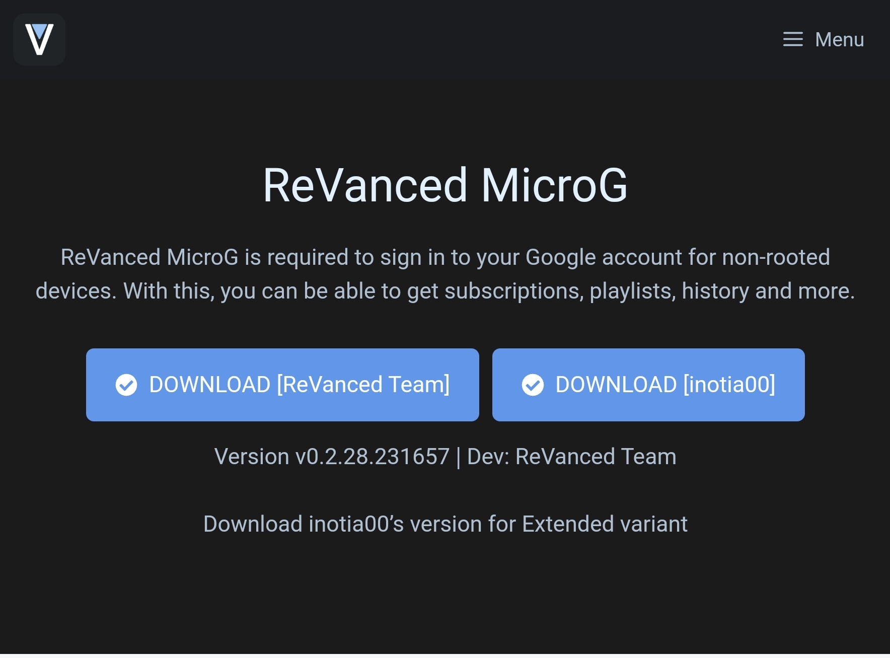Vanced MicroG APK v0.2.28.231657 (Official) Download 2024