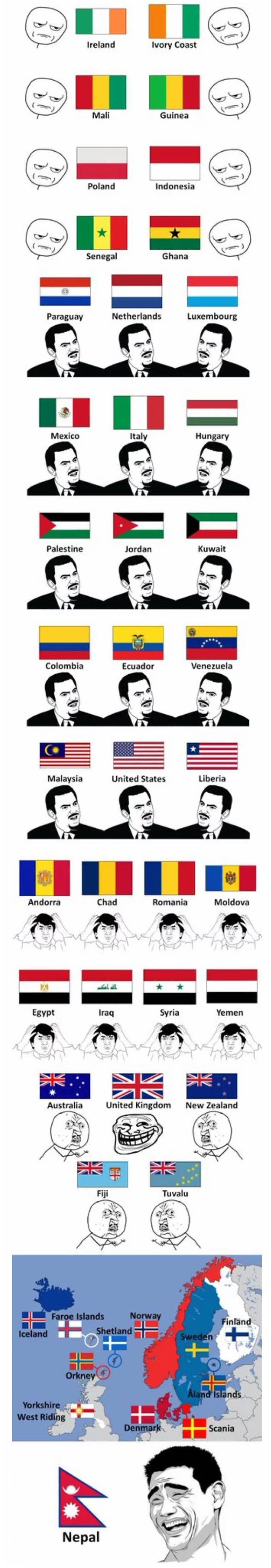 헷갈리는 전세계 국기들.jpg