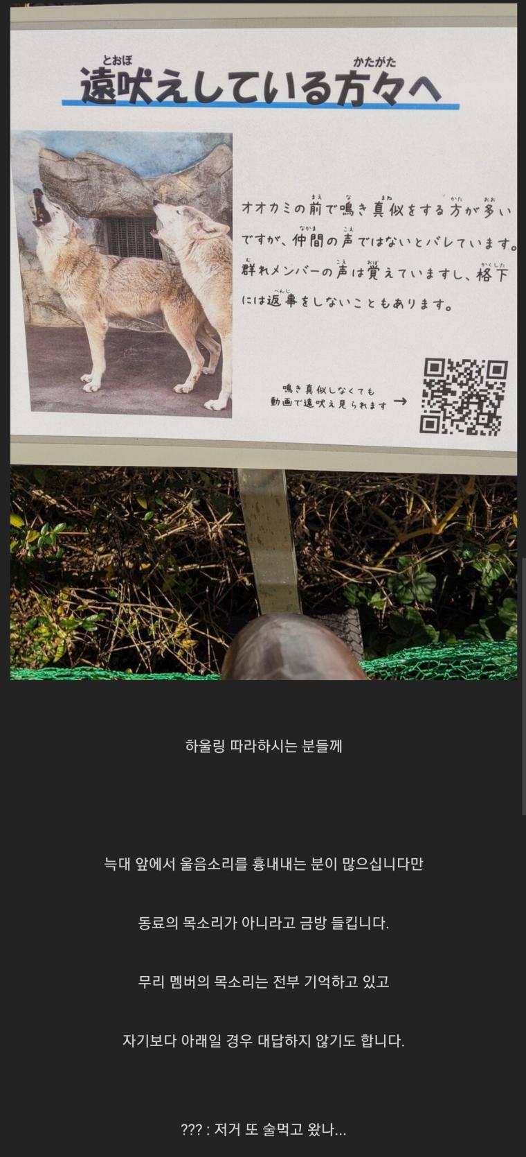 1 어느 동물원의 늑대 우리 앞에 써있는 경고문.jpg